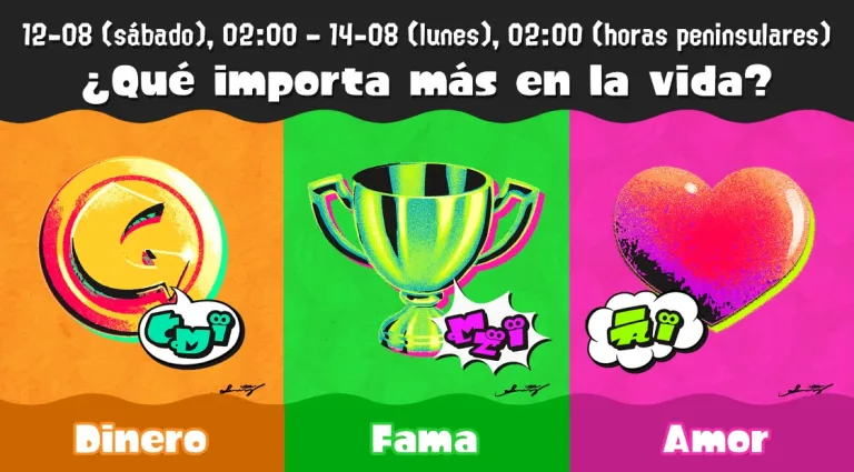 Dinero, fama o amor: anuncian nuevo Splatfest en Splatoon 3