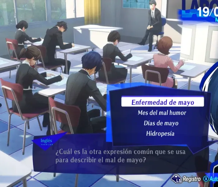 Persona 3 Reload respuestas clases examenes