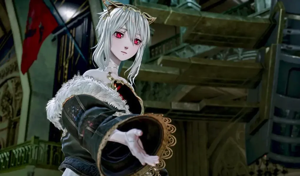 Lou Magmell extendiendo su mano para ayudar al protagonista a restaurar los Vestigios en Code Vein 2.