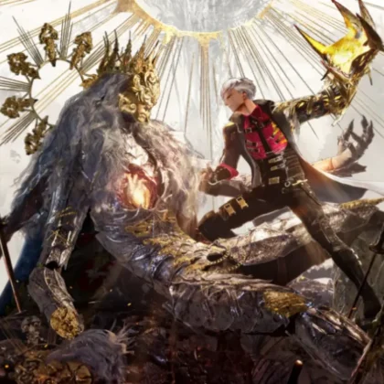 Protagonista de Code Vein 2 purificando a un Sucesor corrupto en la escena clave para desbloquear el Final Verdadero: Vínculos Milagrosos.