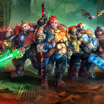 Los cinco Reclaimers de Deep Rock Galactic: Rogue Core listos para la misión en Hoxxes IV
